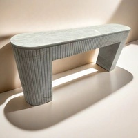 Table console personnalisée en marbre blanc Table console en travertin pour salle à manger salon couloir table design