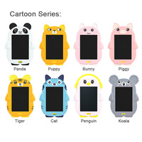 Tablette d'écriture électronique effaçable pour enfants, 8,5 pouces, motif chiot/chat mignon, en ABS, tableau noir de dessin