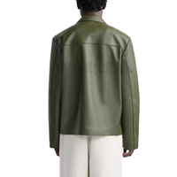 YUCHEN Blouson Safari en Cuir Décontracté Broderie Personnalisée pour Homme Vestes d'Hiver Tissées Décontractées pour Homme Vêtements de Travail