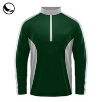 BETHERIVAL Jaket Baseball Ukuran Besar Berbahan Polyester Lengan Panjang dengan Ritsleting 1/4, Bernapas, dan Model Polos