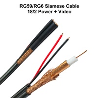 Câble Siamese RG59 18/2 Alimentation + Vidéo - Prix Direct Usine en Gros, Prêt pour les Systèmes de Sécurité CCTV