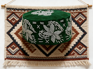 Pañuelo para la Cabeza de Estilo Africano Nativo Yoruba de Alta Moda para Hombre, Gorro Étnico con Patrón de Hojas de Seda para Bodas y Ceremonias Culturales, Venta al por Mayor - Product Image 2