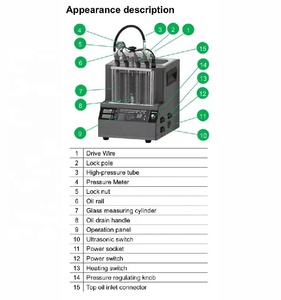 GDI Fuel <span class=keywords><strong>Diesel</strong></span> Gasoline Petrol Nozzle Motorcycle Cleaner Tester Car Auto Ultrasonic Injector Cleaning Machine - Product Image 4