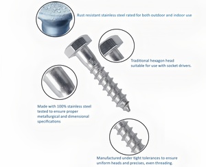 สกรู<span class=keywords><strong>ไม้</strong></span>หัวหกเหลี่ยมดำ DIN571 สแตนเลส ชาย-หญิง แบบซ่อน สำหรับกล่องไม้ ราคาโรงงาน - Product Image 2