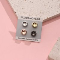 4 pièces/ensemble Épingles à hijab magnétiques Accessoires pour femmes pour toutes les saisons Épingles à hijab magnétiques antidérapantes pour femmes Écharpe