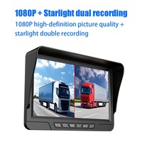 Nouveau Système de Surveillance 2 Canaux 960P avec Écran TFT Portable de 7 Pouces pour Caméra de Recul et DVR, Idéal pour Camions et Placement sur Tableau de Bord