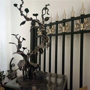 Pot de jardin intérieur moderne en fer forgé noir, <span class=keywords><strong>support</strong></span> de <span class=keywords><strong>jardinière</strong></span> en fer, pots de fleurs, supports de <span class=keywords><strong>jardinière</strong></span> pour la maison, balustrades, mains courantes - Product Image 3