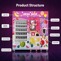Distributeur automatique intelligent de produits surgelés avec paiement par code QR, écran tactile 21,5 pouces, nettoyage automatique et options multiples
