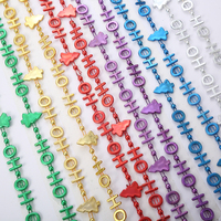 Collier de perles colorées à la mode Guirlande d'arbre de Noël HO HO HO Perles de Noël pour les décorations de fête et le nouvel an