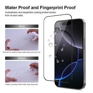 Protection d'écran en verre HD transparent <span class=keywords><strong>pour</strong></span> IP17 IP16PM, verre double premium résistant avec boîte anti-poussière, anti-rayures, anti-traces de doigts - Product Image 3