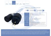 Conector Circular Submarino Subconn IP69, Resistente al Agua, 10 Pines, Macho y Hembra, Cable con Baño de Oro, para Aplicaciones Aeroespaciales y ROV
