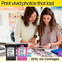 Tinta Compatible HP 62XL para Cartucho para Impresoras HP Envy 5540 5542 5640 7640 con el Chip Inteligente Más Reciente