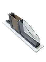 Framed Glass Partition Aluminum Frame Tempered Glass Partition Wall Removable Soundproof Divider for Office Home