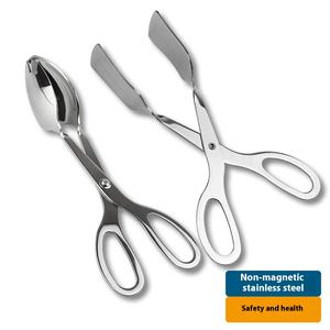 Yolecen Ustensiles multi-usages en acier inoxydable Spot Food & Bread Clips Ciseaux-Type Barbecue & Steak Clips pour Restaurants - Product Image 3