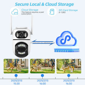 La plus récente <span class=keywords><strong>caméra</strong></span> Ip CCTV à double objectif 4MP Ip66 étanche HD Ptz couleur Vision nocturne surveillance vocale bidirectionnelle <span class=keywords><strong>caméra</strong></span> <span class=keywords><strong>Wifi</strong></span> sans fil - Product Image 6