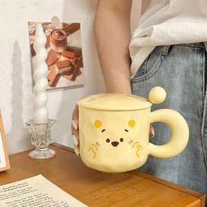 Taza de Cerámica con Tapa y Cuchara, Taza Personalizada de Alta Calidad, Regalo <span class=keywords><strong>para</strong></span> Mujeres, Linda Taza de Café <span class=keywords><strong>para</strong></span> Parejas, Taza <span class=keywords><strong>para</strong></span> el <span class=keywords><strong>Desayuno</strong></span> - Product Image 4