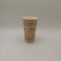 Gobelet en papier jetable à paroi simple avec couvercle, imprimé avec un logo personnalisé, revêtement PE/PLA, 8 oz, 10 oz, 16 oz, 22 oz, pour café, thé, boissons chaudes, milkshake