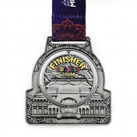 Médaille de fin de course personnalisée en alliage de zinc pour enfants, pour la course de 200 m, la course de vitesse pour jeunes et les compétitions sportives pour enfants