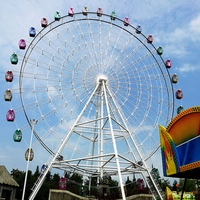Grande Roue Personnalisée de 50 m avec Spectacle Lumineux LED et Cabines Panoramiques pour l'Attraction Touristique de la Ville