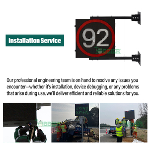 Écran d'affichage LED couleur pleine 640x640mm pour la construction routière en extérieur, IP65, avec connectivité IoT, panneau d'affichage à message variable - Product Image 3