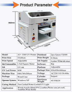 2025 New Upgrade 3360 UV Flatbed Digital Inkjet Desktop XP600 Printhead A3 <b>Printer</b> for Phone Case Card Flex - Product Image 3