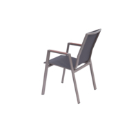 er moderne avec cadre en aluminium blanc pour restaurant et patio chaises sans accoudoirs pour l'extérieur en corde tissée rouge