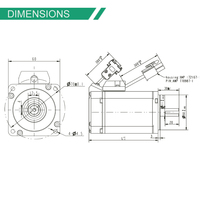 Moteur Fulling 60mm NEMA24 48V 220V 400W 3000 tr/min 6000 tr/min Vitesse Maximale Encodeur Optique Incrémental Servomoteurs avec Contrôleur