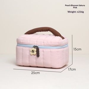Nouvelle Trousse de Maquillage Matelassée Souple pour Femmes, Grande Capacité Personnalisable, Sac de Rangement Portable pour Articles de Toilette de Voyage - Product Image 5