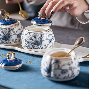 Tarro de cerámica para condimentos de cocina, combinación de salero y vinagre, caja de condimentos. - Product Image 3