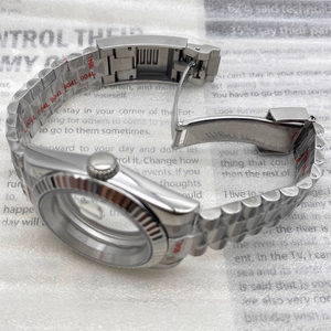 Cassa per <span class=keywords><strong>Orologio</strong></span> in Acciaio Inossidabile da 36mm 39mm con Vetro Zaffiro e Cinturino President, Compatibile con Movimento NH35/36 - Product Image 4