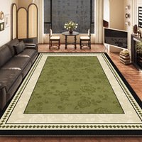 Tapis de salon rectangulaire imprimé style rétro, triple protection, antidérapant et imperméable, pour chevet et table basse