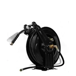 High Pressure10M Garden Hose Reel Automatic Wire Hose Pipe Reel Retractable Metal Steel Water Air Pressure Washer Hose Reel