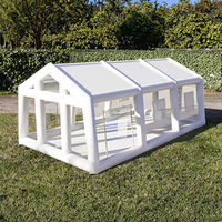 Tente de réception géante de luxe quatre saisons, imperméable, en PVC, à montage rapide et automatique, en forme de maison gonflable