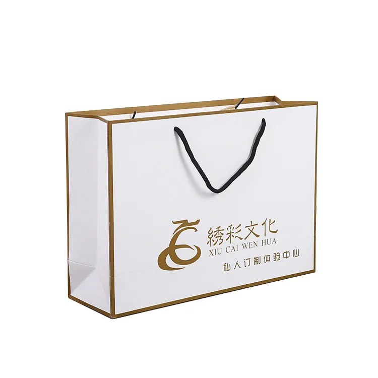 Creatrust Private Label Packaging Custom Jewelry Small Cookie Handle Customizable Cloth White Kraft Paper Gift Bag