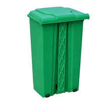 Poubelle mobile en HDPE de 30L, 50L, 80L, 100L, bac à déchets extérieur, grand bac à ordures en plastique pour usage public