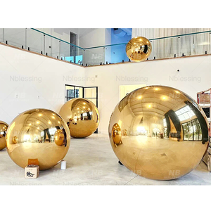 Gold Mirror Silver Inflatable <b>Balloon</b> Pvc Ball Event Decoration Big Shiny Mirrior Sphere Inflatable Mirror Ball Gold Mirror Silv - Product Image 1
