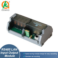 Oshangming 4 entrées 4 relais Module de sortie 4Di 4Do carte RS485 Lan Modbus RTU TCP 12V/24V pour PLC