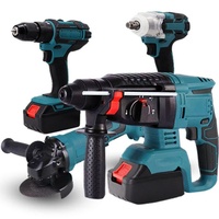 Kit de Herramientas Eléctricas Inalámbricas 4 en 1 con Motor sin Escobillas, Batería de Litio de Alta Calidad y Duradera, Llave Eléctrica Incluida, para el Hogar y el Bricolaje