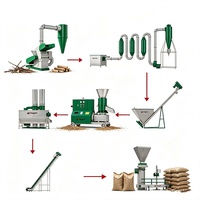 Energiesparende Holzspäne-Pelletanlage Komplette Biomasse-Pelletproduktionslinie für Fabrikheizkessel
