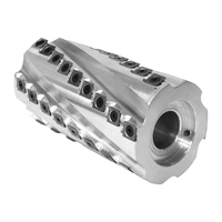 Têtes de coupe hélicoïdales ANGHUA à quatre rangées d'inserts indexables pour dégauchisseuses-raboteuses, approvisionnement en gros pour le travail du bois