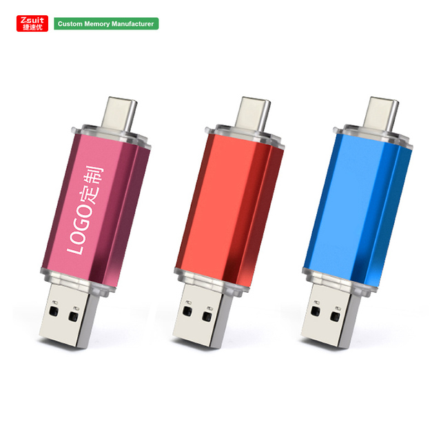 Wedding Promotion Gift 128GB Type C Thumb Pendrive Memory Sticks 64GB Cheap USB Flash Drive 2.0 USB Key for Mobile