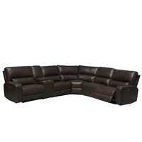 Ensemble de canapés électriques haut de gamme, grand canapé d'angle inclinable avec Console et porte-gobelets, offre spéciale