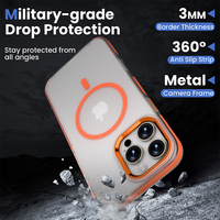 Conception personnalisée dur TPU + PC mat magnétique transparent fini givré anti-empreintes digitales antichoc 360 étuis pour téléphones portables
