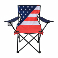 Usine de marque fringante conception personnalisée drapeau national chaise de camping de plage légère et durable pliante en plein air de haute qualité