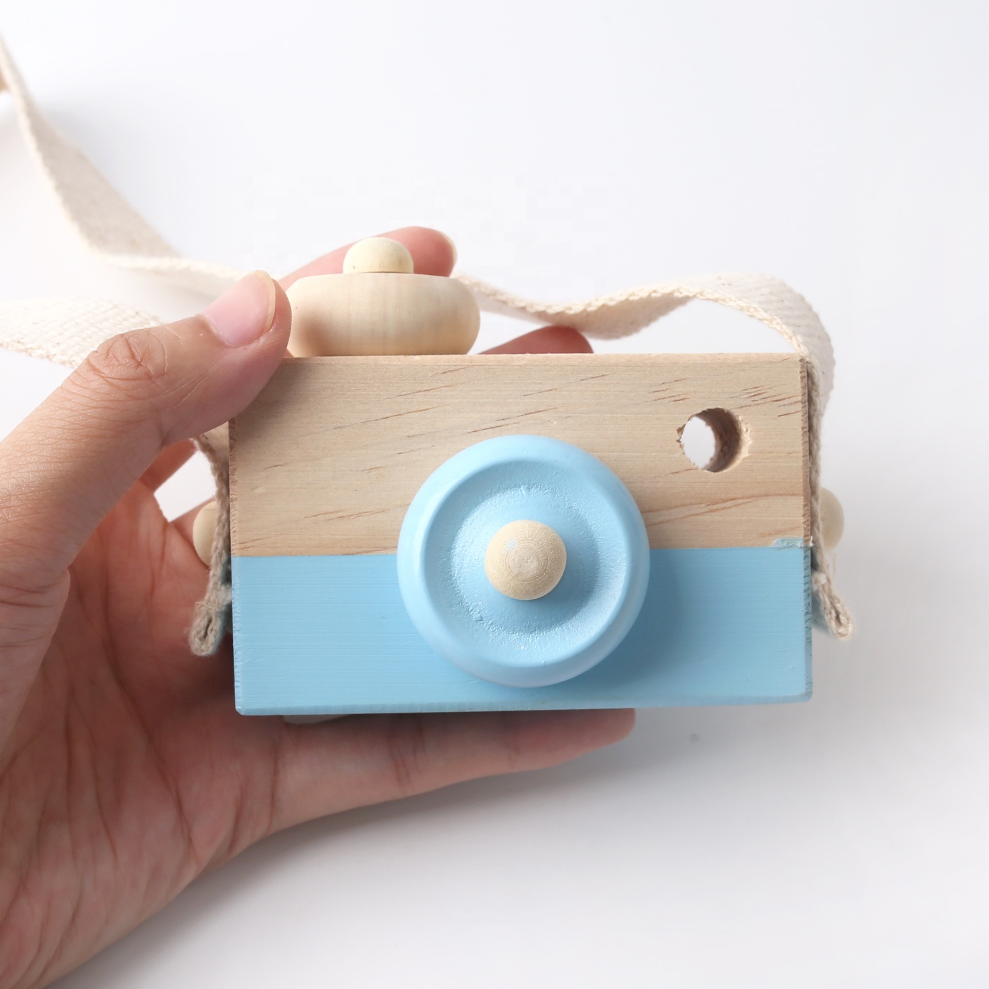 Красочная детская деревянная мини-камера, игрушка, мини детская игрушка, портативная детская деревянная камера