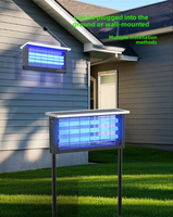 Lampe anti-moustiques solaire d'extérieur |   Piège à moustiques électrique étanche anti-choc, portée 300m, portable pour jardin