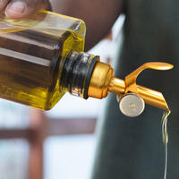 Vente en gros en acier inoxydable distributeur d'huile d'olive à rabat automatique bec verseur de bouteille de vinaigre balsamique alcool liqueur bec verseur