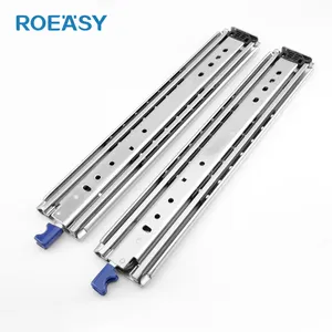 ROEASY glissières de tiroir robustes verrouillant trois sections extension complète 500LB charge glissières de tiroir roulement à billes système de montage latéral