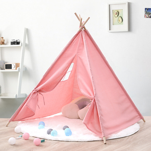 Tienda de campaña infantil portátil de lona de algodón, tipo <span class=keywords><strong>tipi</strong></span> indio, para deportes, juegos, playa y decoración de fiestas - Product Image 2