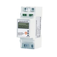 Compteur d'énergie électrique monophasé 2P sur rail, communication à distance RS485, MODBUS-RTU, multifonction, écran LCD, mesure de tension et de courant, précision 0,01